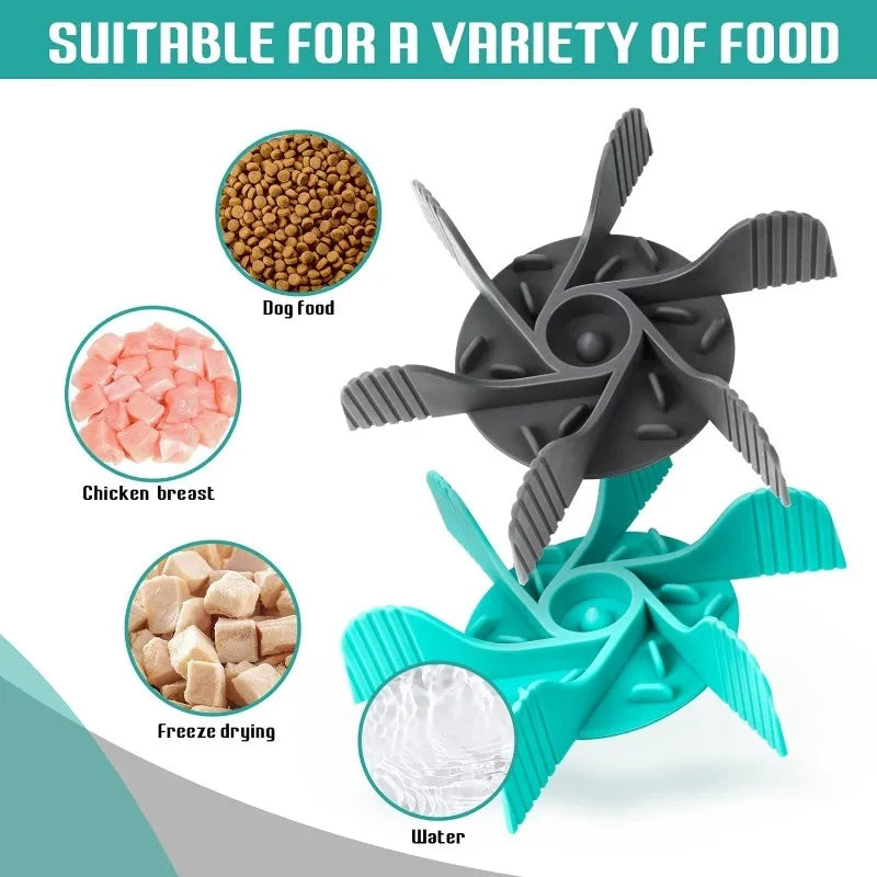 Pet Feeder Plugin Powerful Suction Cup Slow Food anti Choking Bowl Convenient Easy Clean Extended Dogs Eating Time Pet Supplies