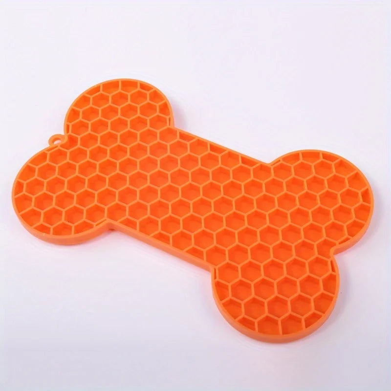 Dog Slow Food Pad Bone Silicone Pet Licking Pad Mat Placemats Pet Supplies Feeding Dog Cats Dogs Supplies